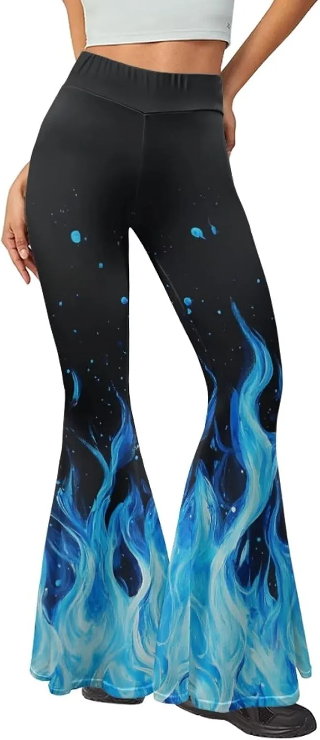 Christmas Flare Yoga Pants for Women High Waist Tummy Control Yoga Leggings Bootcut Workout PantS-2Xl