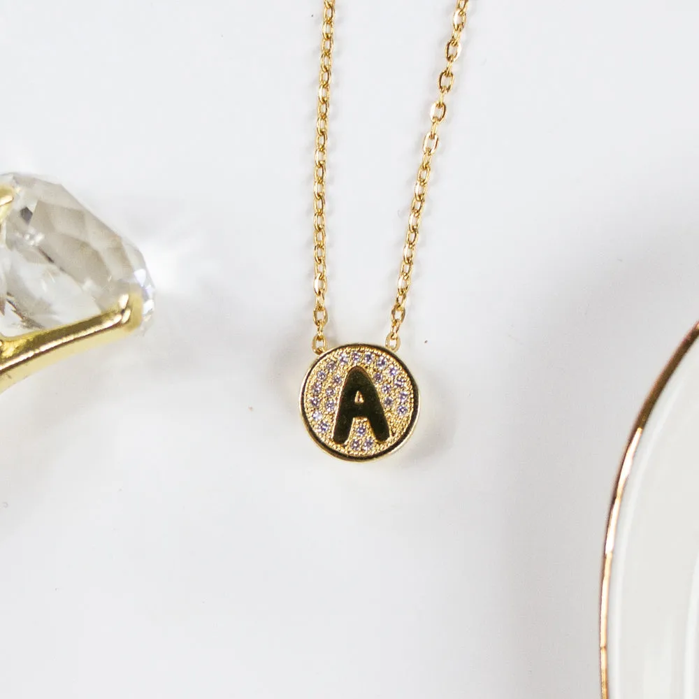 Circle Letter Necklace