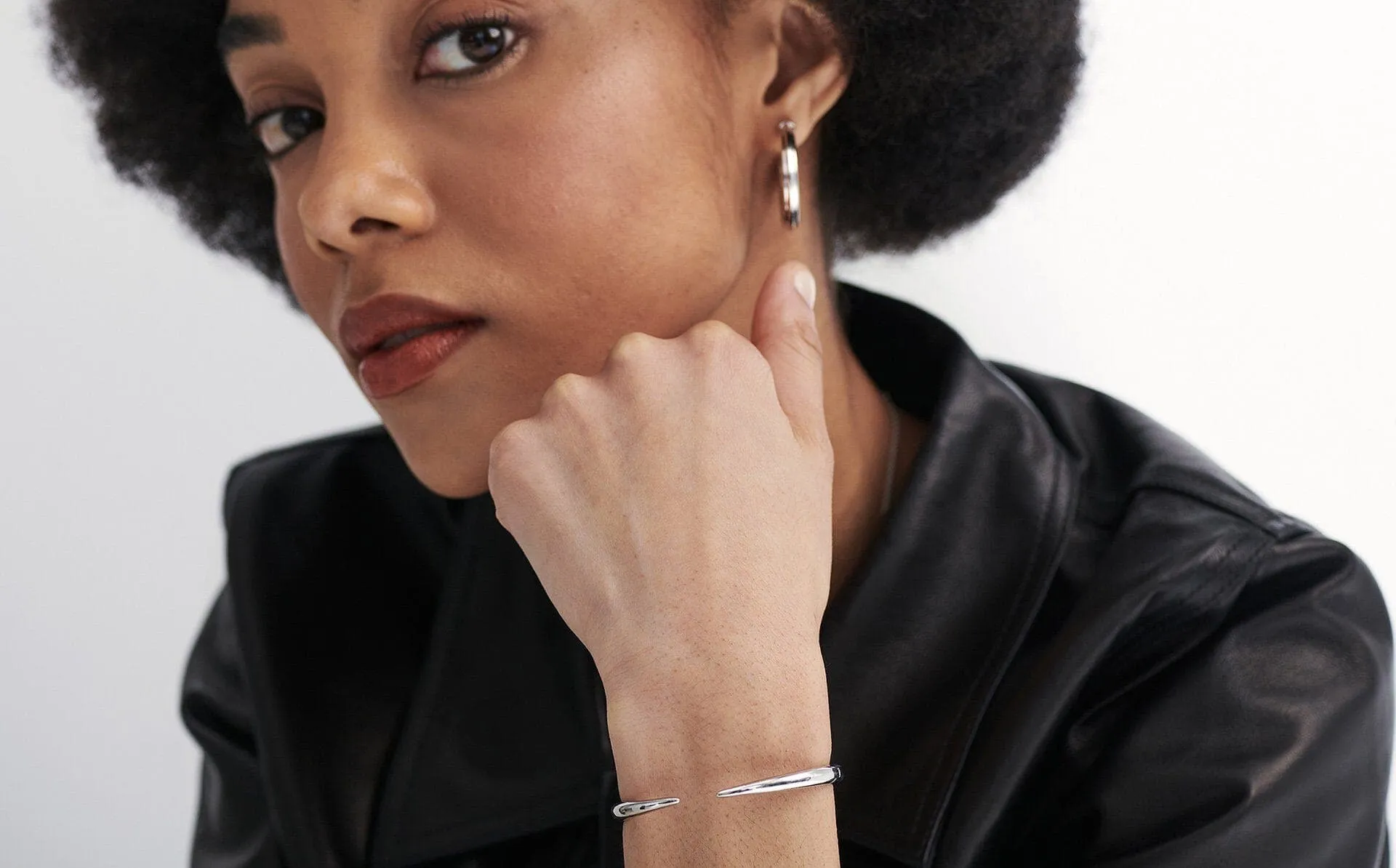 Claw Clove Cuff Bracelet | Silver Plated