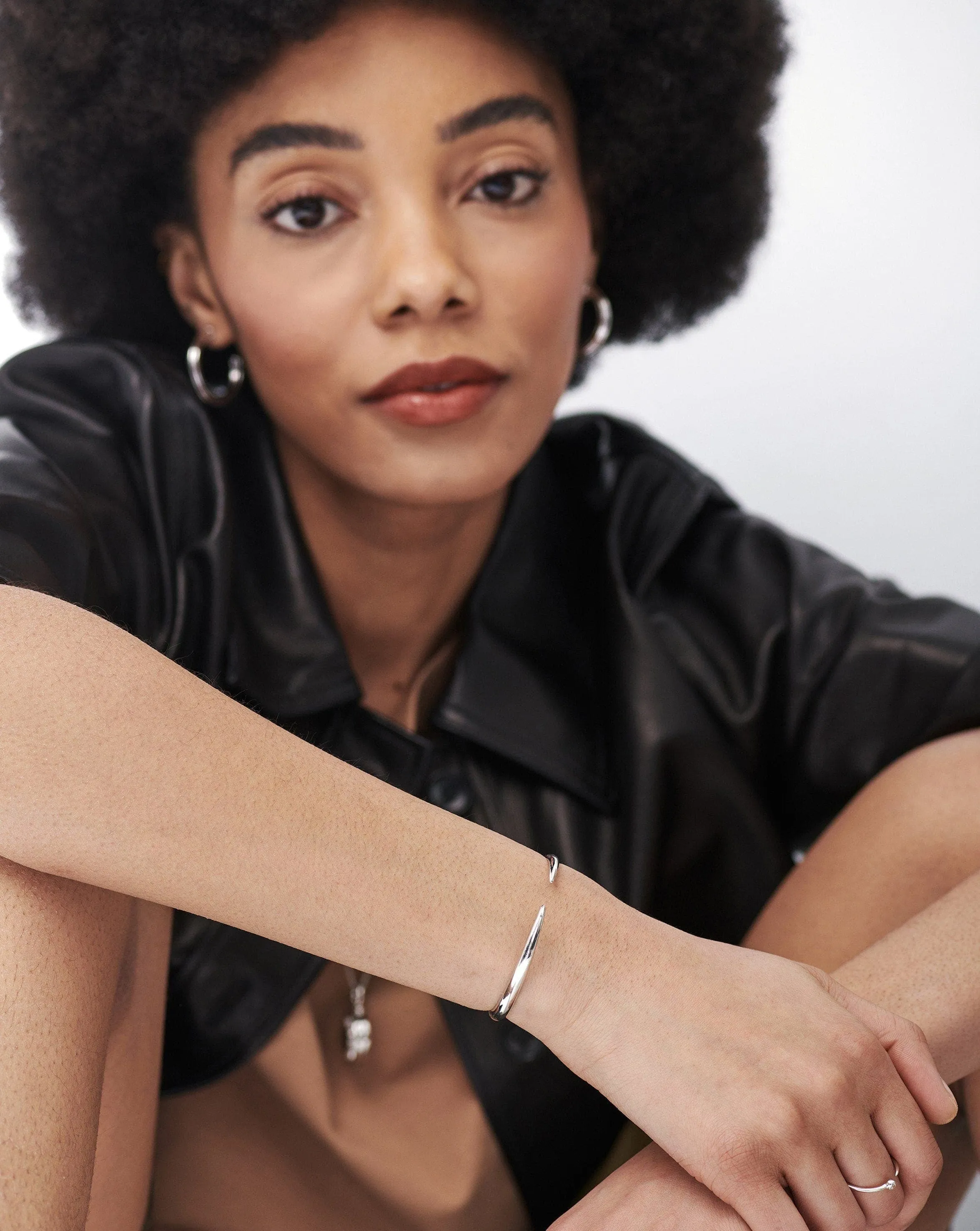 Claw Clove Cuff Bracelet | Silver Plated