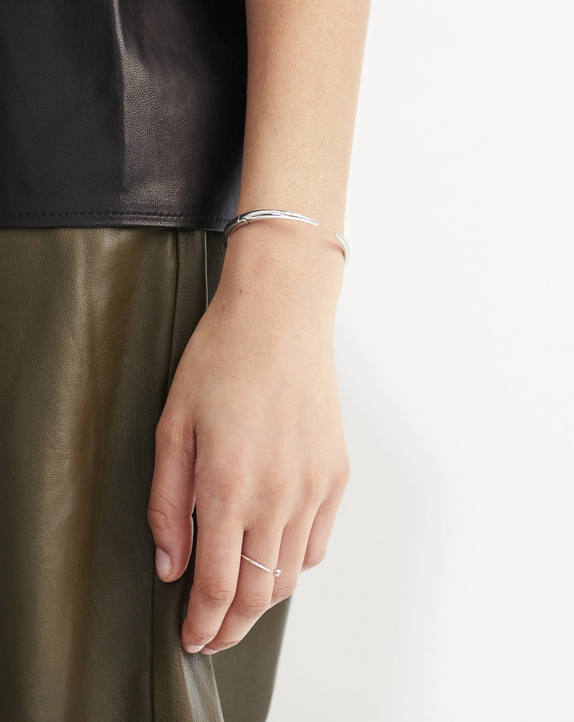 Claw Clove Cuff Bracelet | Silver Plated