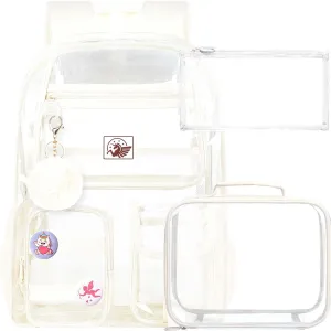 Clear Backpack, Transparent Bookbag Heavy Duty See Through Backpacks
