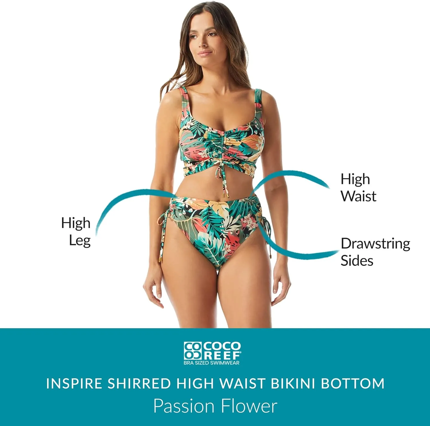 COCO REEF Elevate Underwire Bikini Top  Bra Sized Swimwear in Cup Sizes C-G