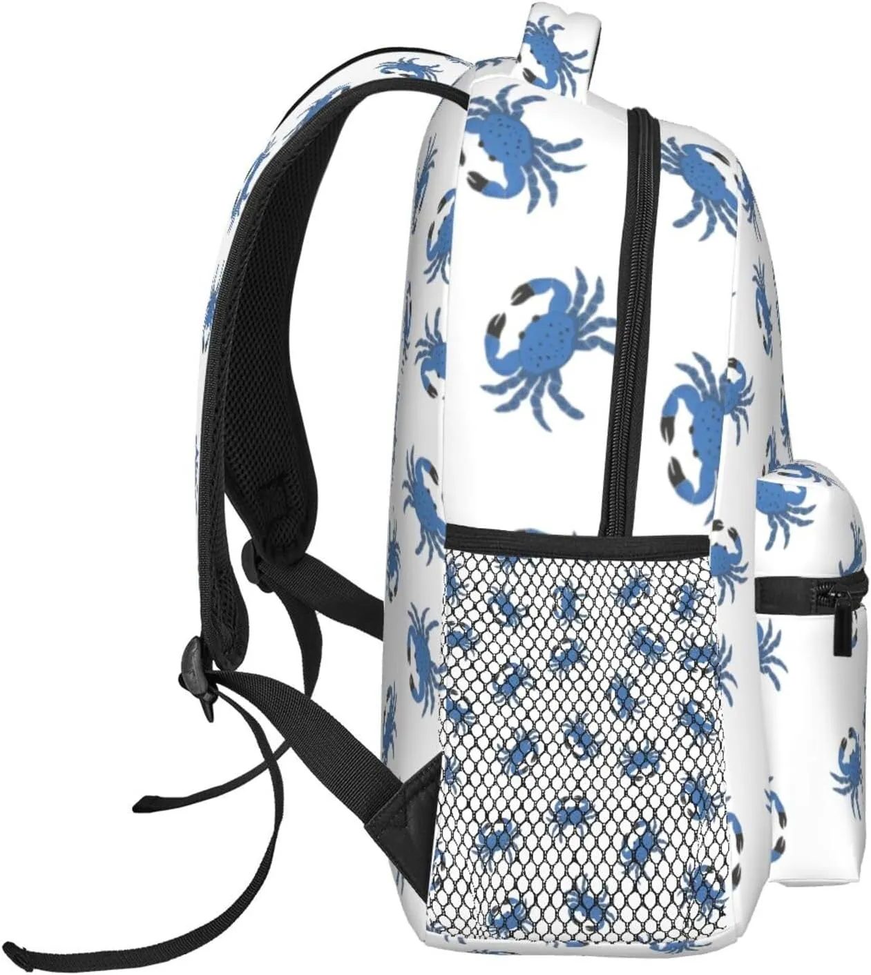 Crab Travel Laptop Backpack for Women Lightweight College Backpack Adjustable Fits 15.6 Inch Laptop Bag for Work, Men, Gym