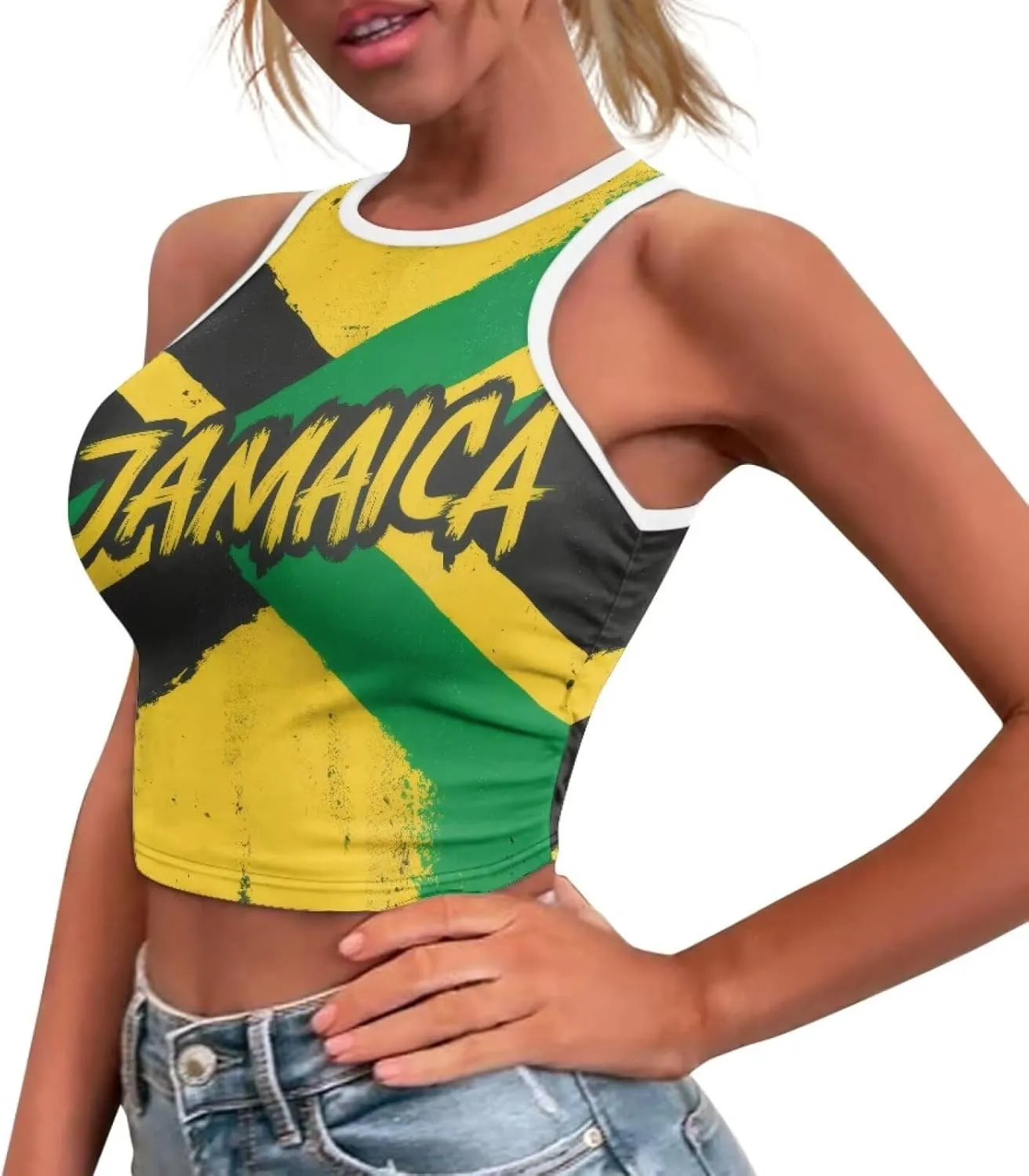 Crop Tank Tops for Women 2025 Trendy Slim Fit Ladies Tops and Blouses Sleeveless Racerback Halter Neck Fitted Tops