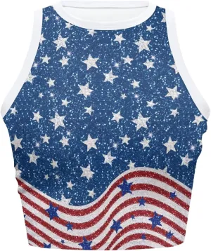 Crop Tops for Women Tank Tops Basic Style Sleeveless Racerback Halter Neck Fitted Tops