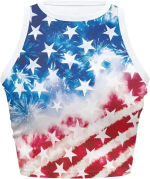 Crop Tops for Women Tank Tops Basic Style Sleeveless Racerback Halter Neck Fitted Tops