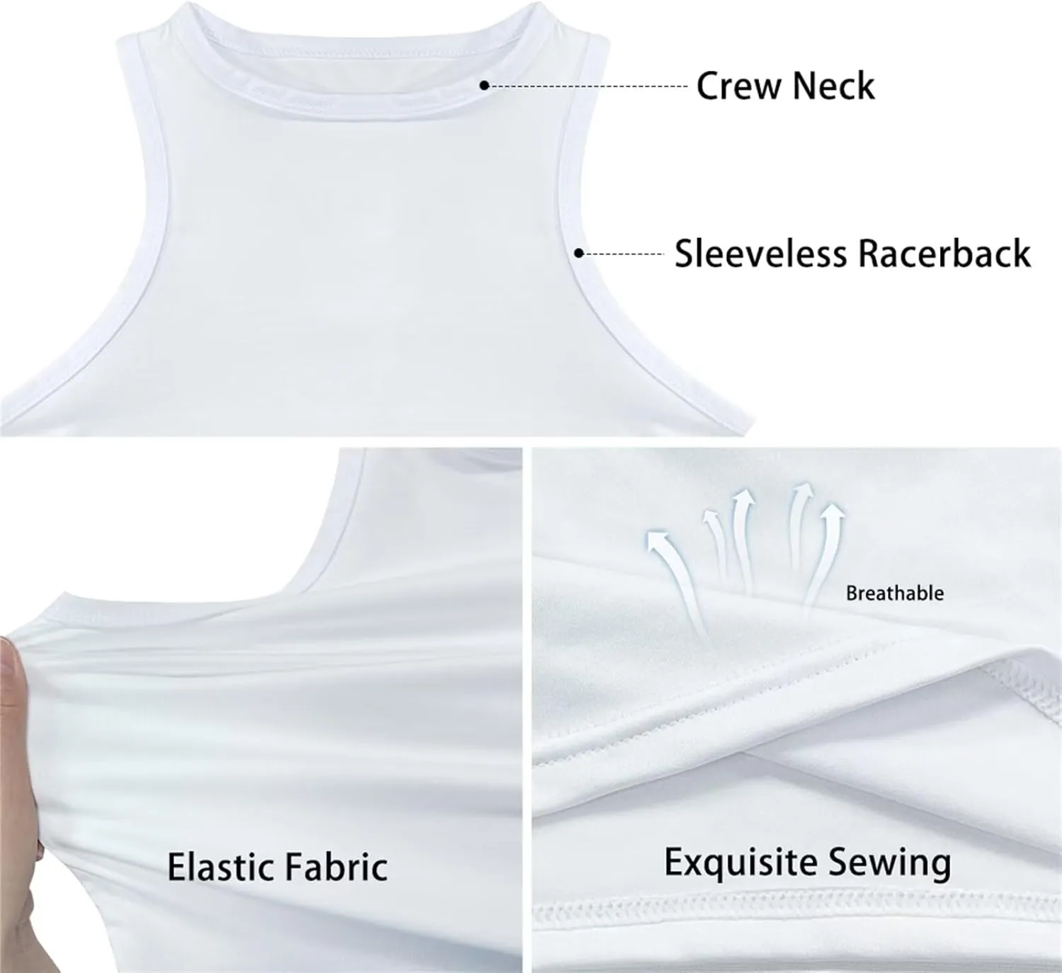 Crop Tops for Women Tank Tops Basic Style Sleeveless Racerback Halter Neck Fitted Tops