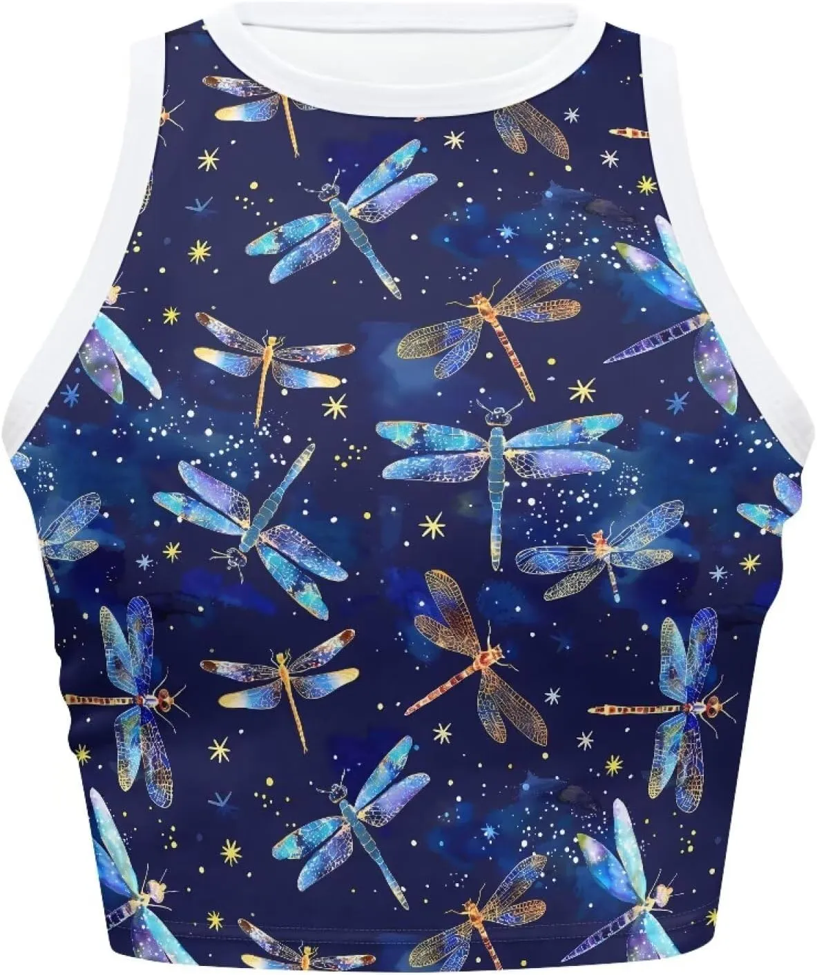 Crop Tops for Women Tank Tops Basic Style Sleeveless Racerback Halter Neck Fitted Tops