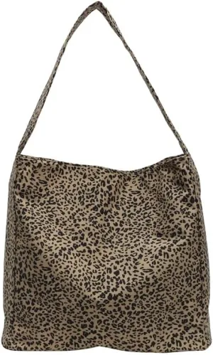 Cute Cheetah Print Tote Bag for Women, Aesthetic Shoulder Bag Leopard Print Canvas Top Handle Fashion 2024 Crossbody (Dark brown)