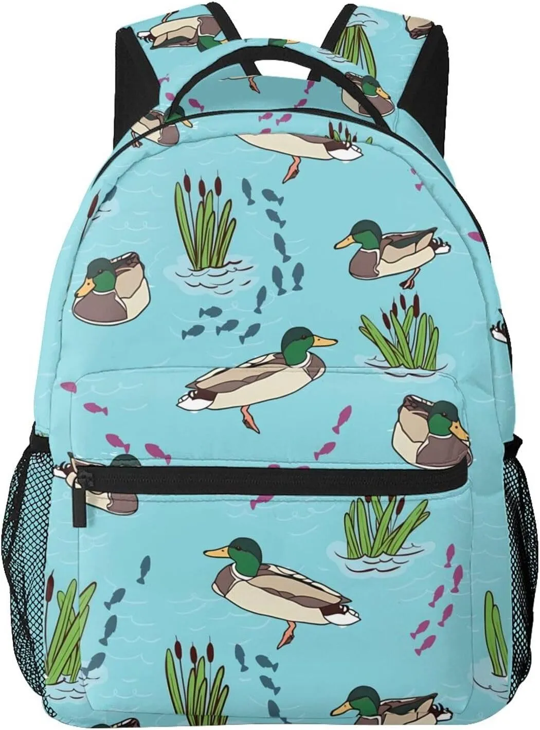 Cute Duck Backpack for Women Man Mallard Duck Lightweight Laptop Backpacks Book Bag Casual Daypacks for Hiking Travel College Office