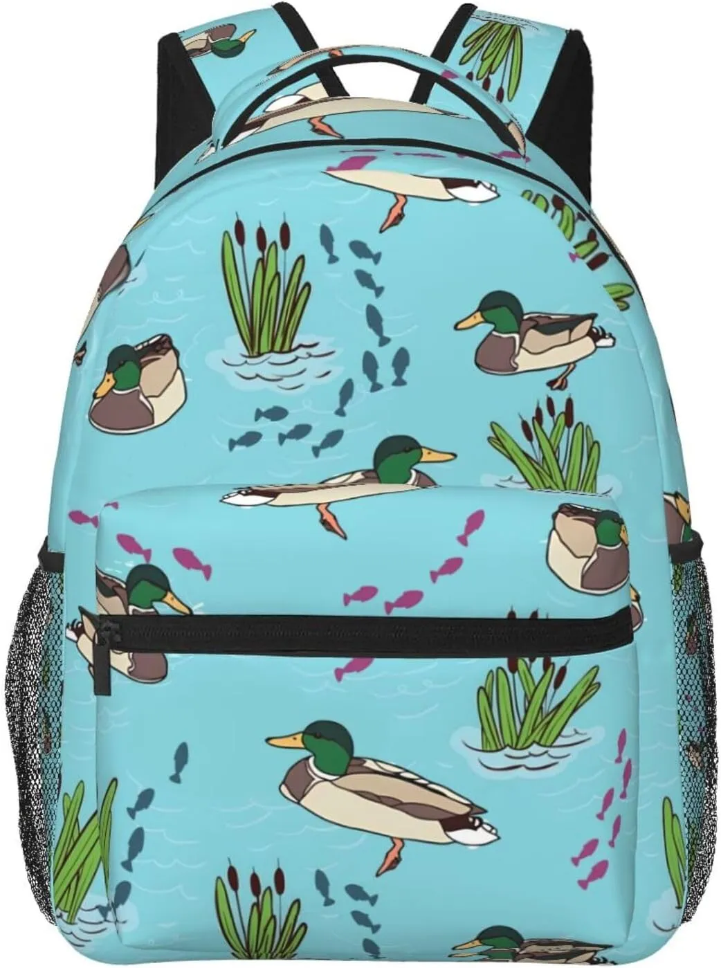 Cute Duck Backpack for Women Man Mallard Duck Lightweight Laptop Backpacks Book Bag Casual Daypacks for Hiking Travel College Office