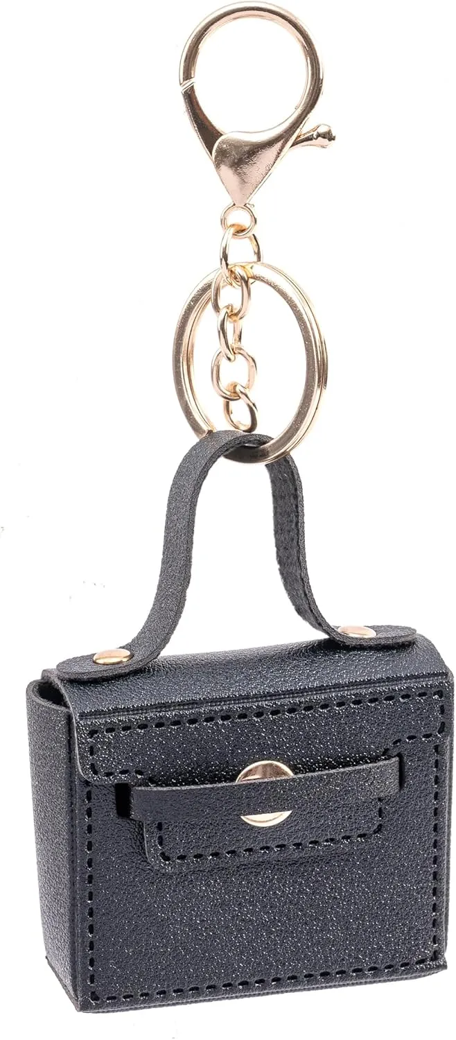 Cute Mini PU Leather Handbag Keychain & Bag Charms -Coin Wallet - Earphone PouchCute Bag Charms for Women