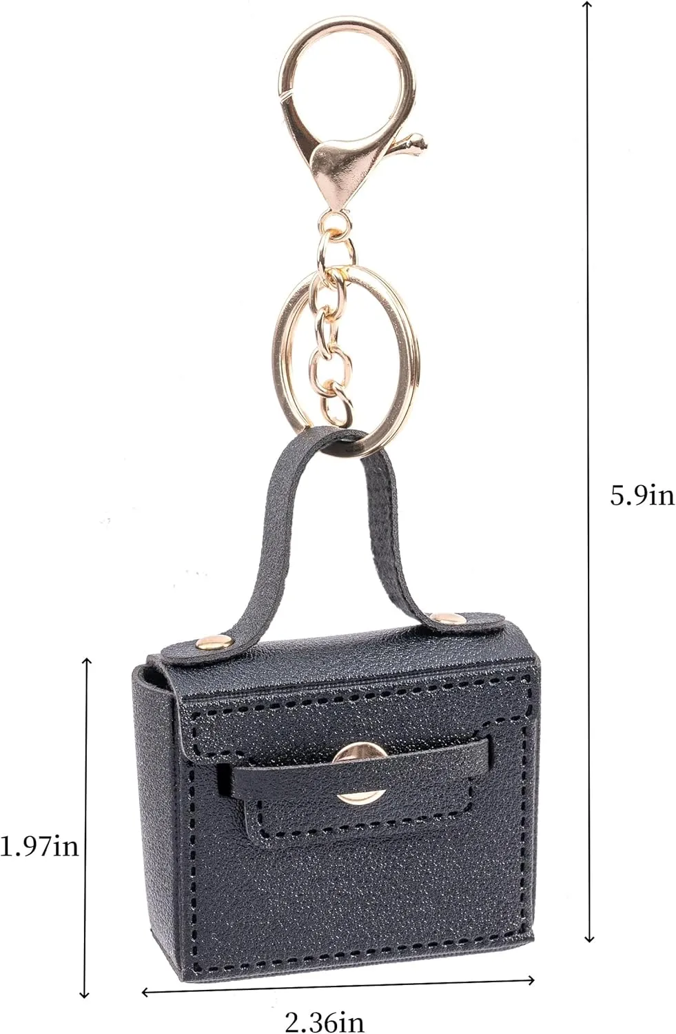 Cute Mini PU Leather Handbag Keychain & Bag Charms -Coin Wallet - Earphone PouchCute Bag Charms for Women