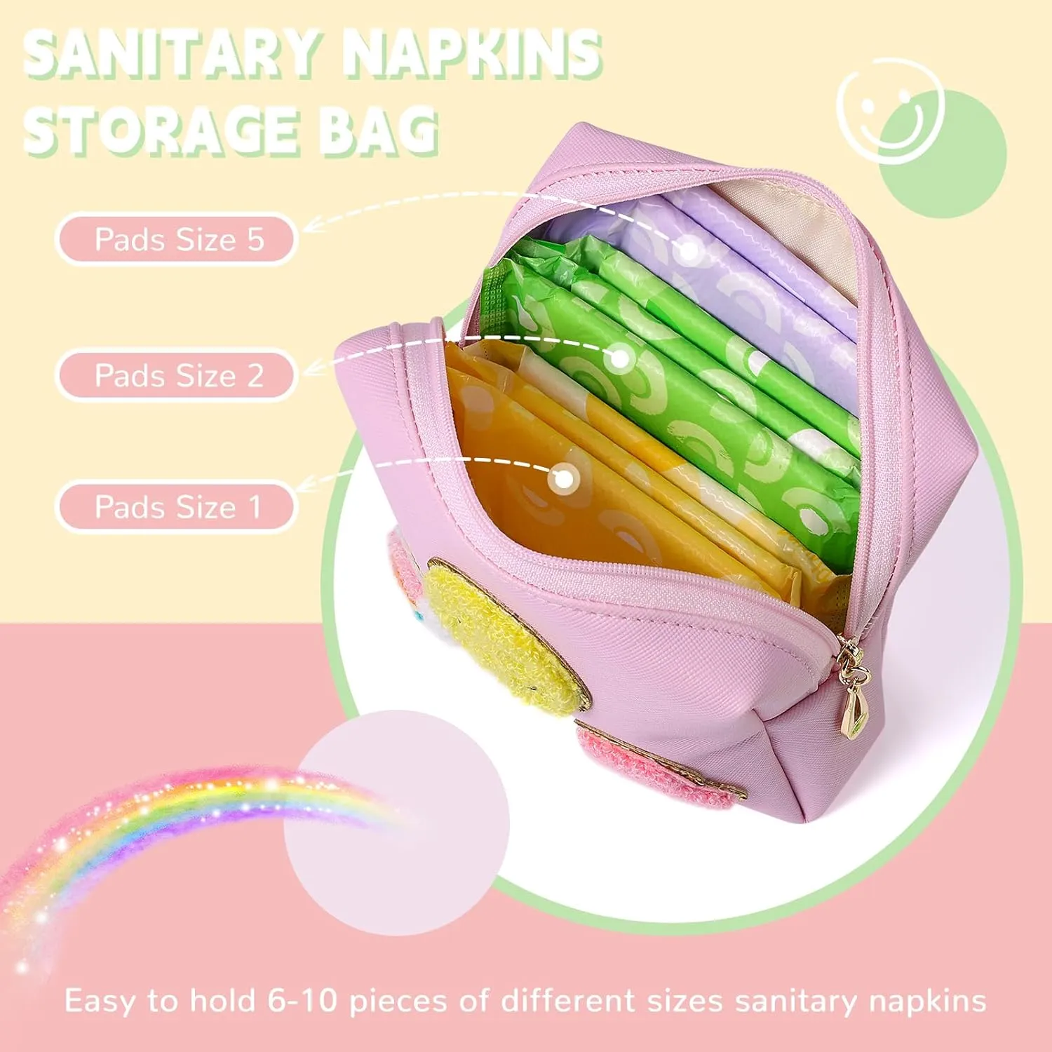 Cute Small Makeup Bag Soft PU Leather Cosmetic Bag for Women Travel Make Up Pouch for Purse Mini Cosmetic Pouch Organizer with Zipper - Pink