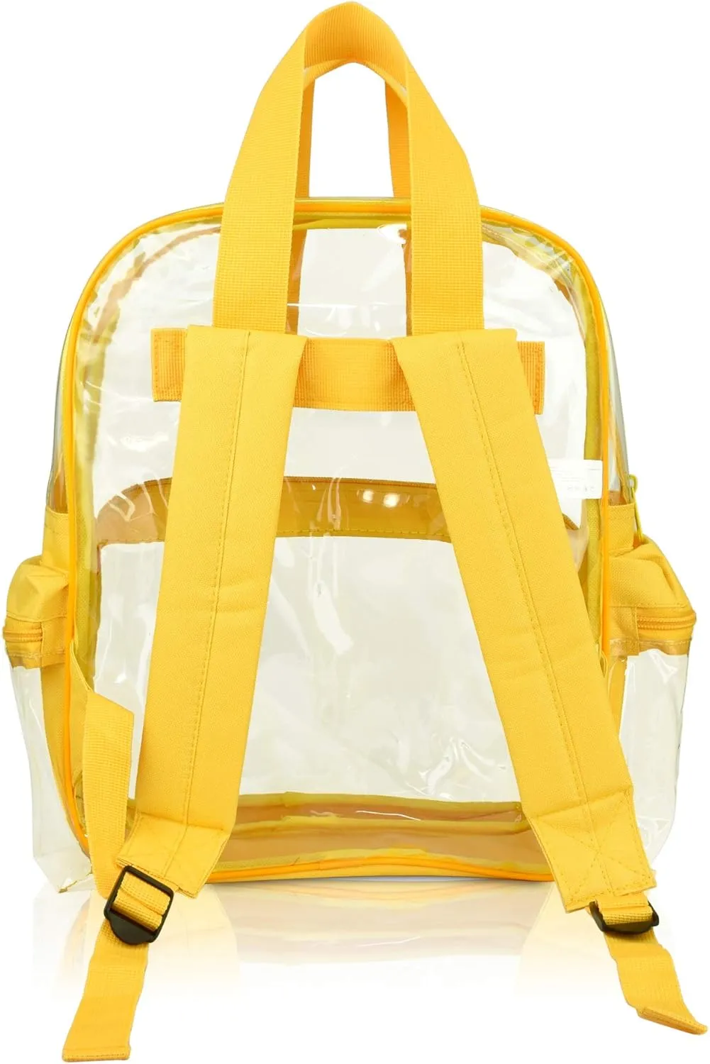 DALIX Clear Backpack for School Transparent Bags Girls Boys Gold 12 Pack