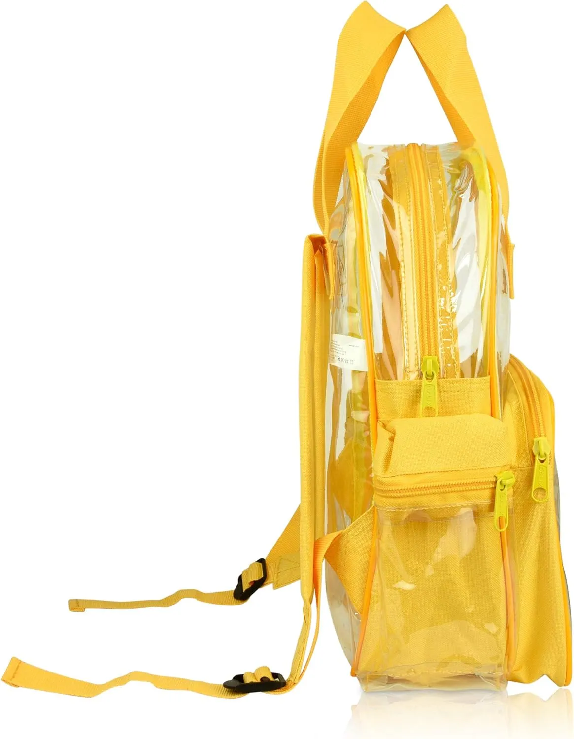 DALIX Clear Backpack for School Transparent Bags Girls Boys Gold 12 Pack