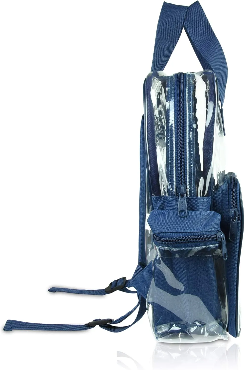 DALIX Clear Backpack for School Transparent Bags Girls Boys Navy Blue 12 Pack