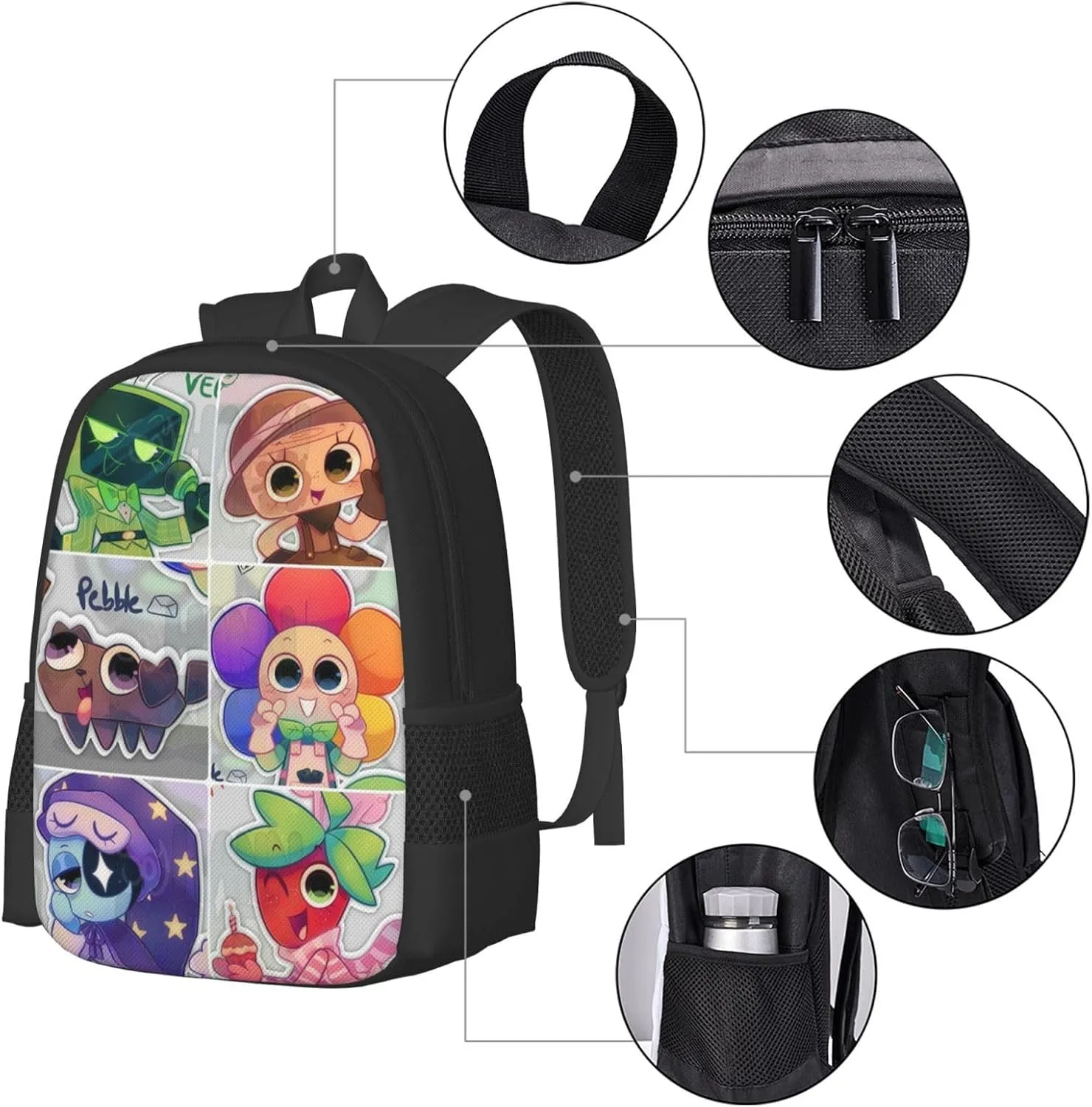 Dandy'S World 3 Backpack Lightweight Large Capacity Laptop Backpack Travel Backpacks For Unisex