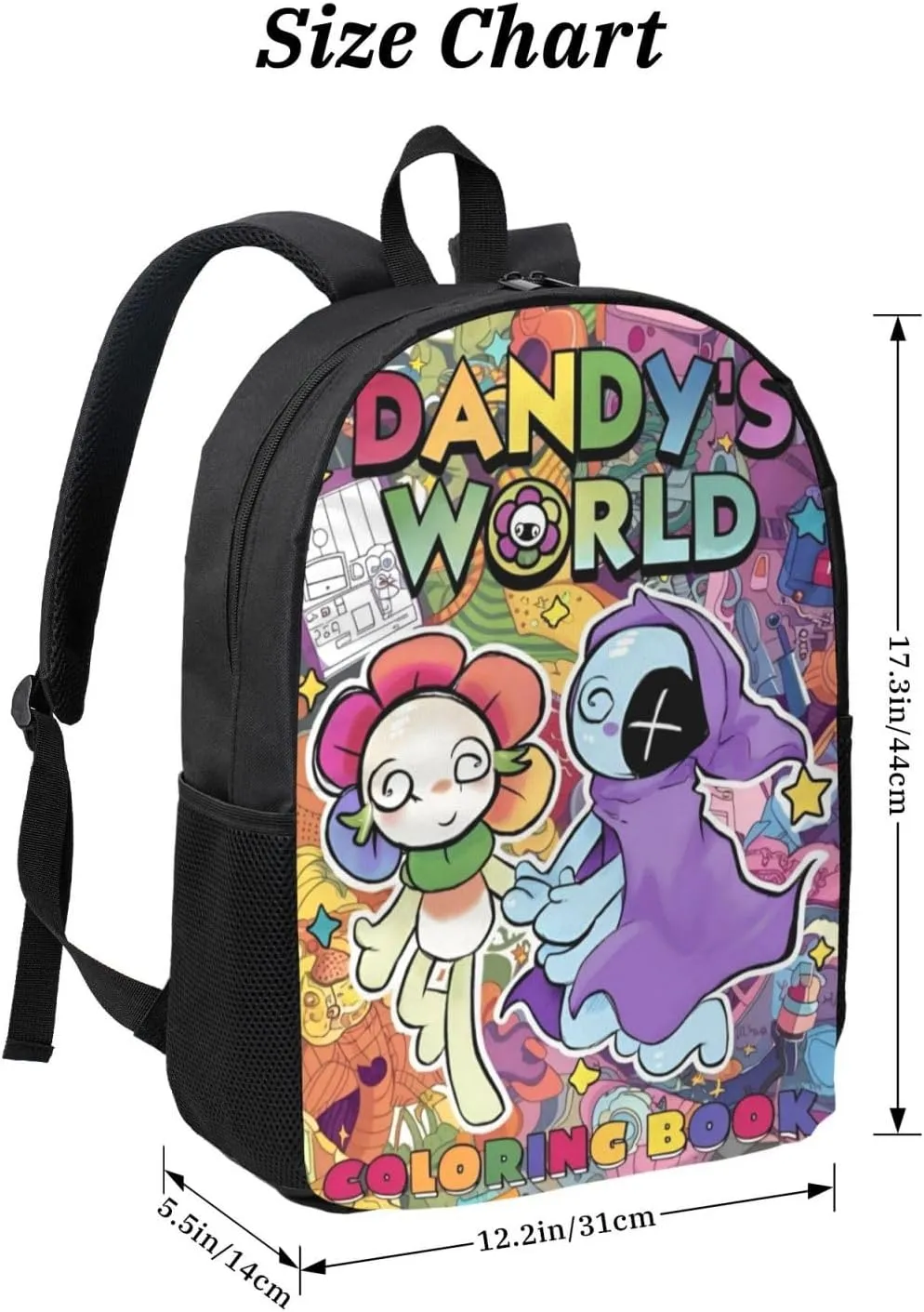 Dandys World Backpack Lightweight Laptop Backpack Cute Travel Backpacks For Unisex 17in