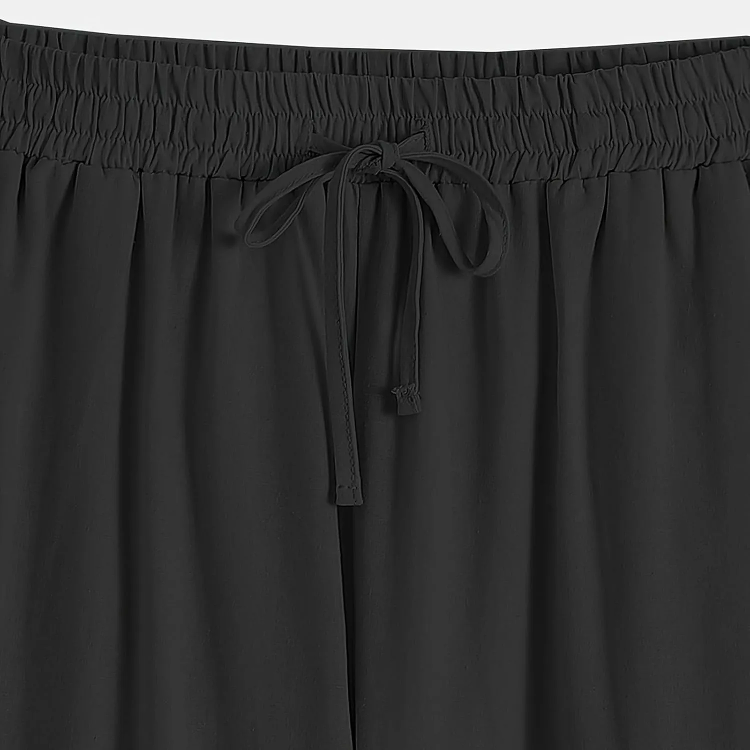 DASAYO Womens Linen Pants Drawstringgg Elastic Waist Straight Legg Trousers Summer Lightweigght Casual Pants with Pockets
