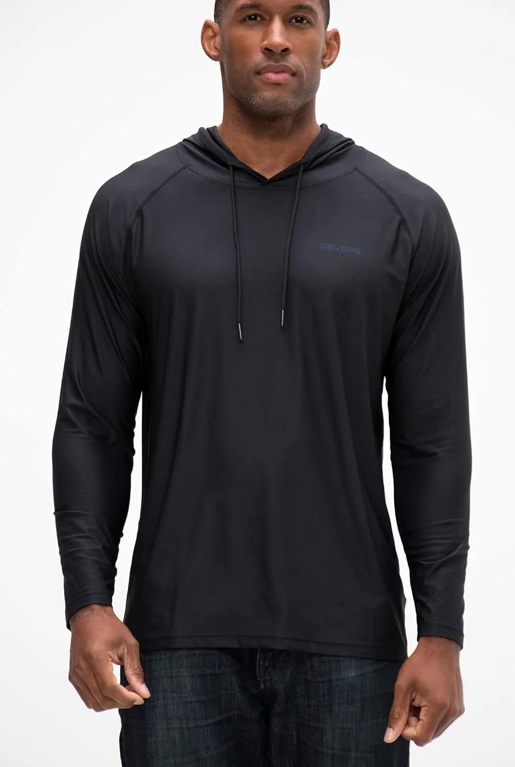 DEVOPS Men's Hoodie Long Sleeve Fishing Hiking Running Workout T-Shirts