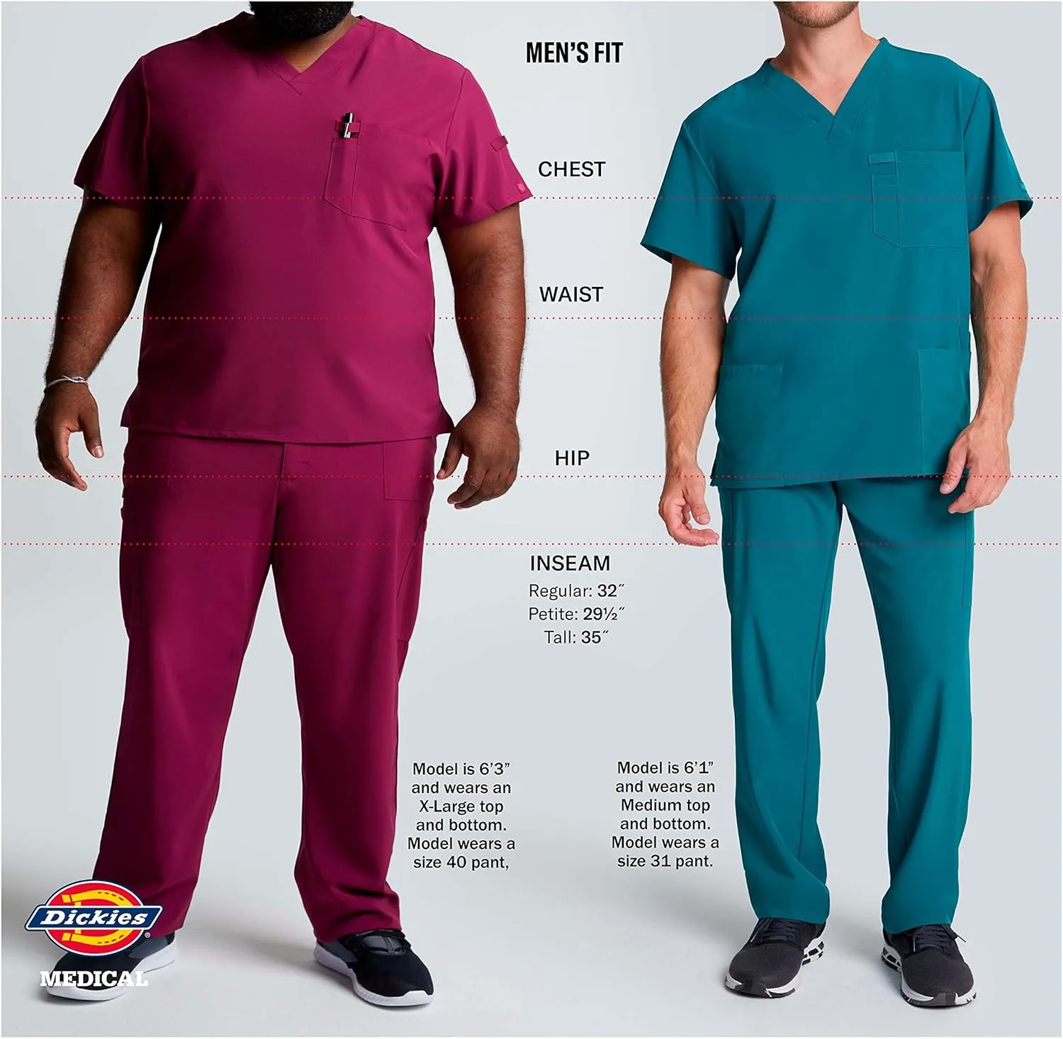 Dickies Dynamix Scrub Pants for Men with Zip Fly, Athletic-Inspired with Four-Way Stretch and Moisture Wicking DK110