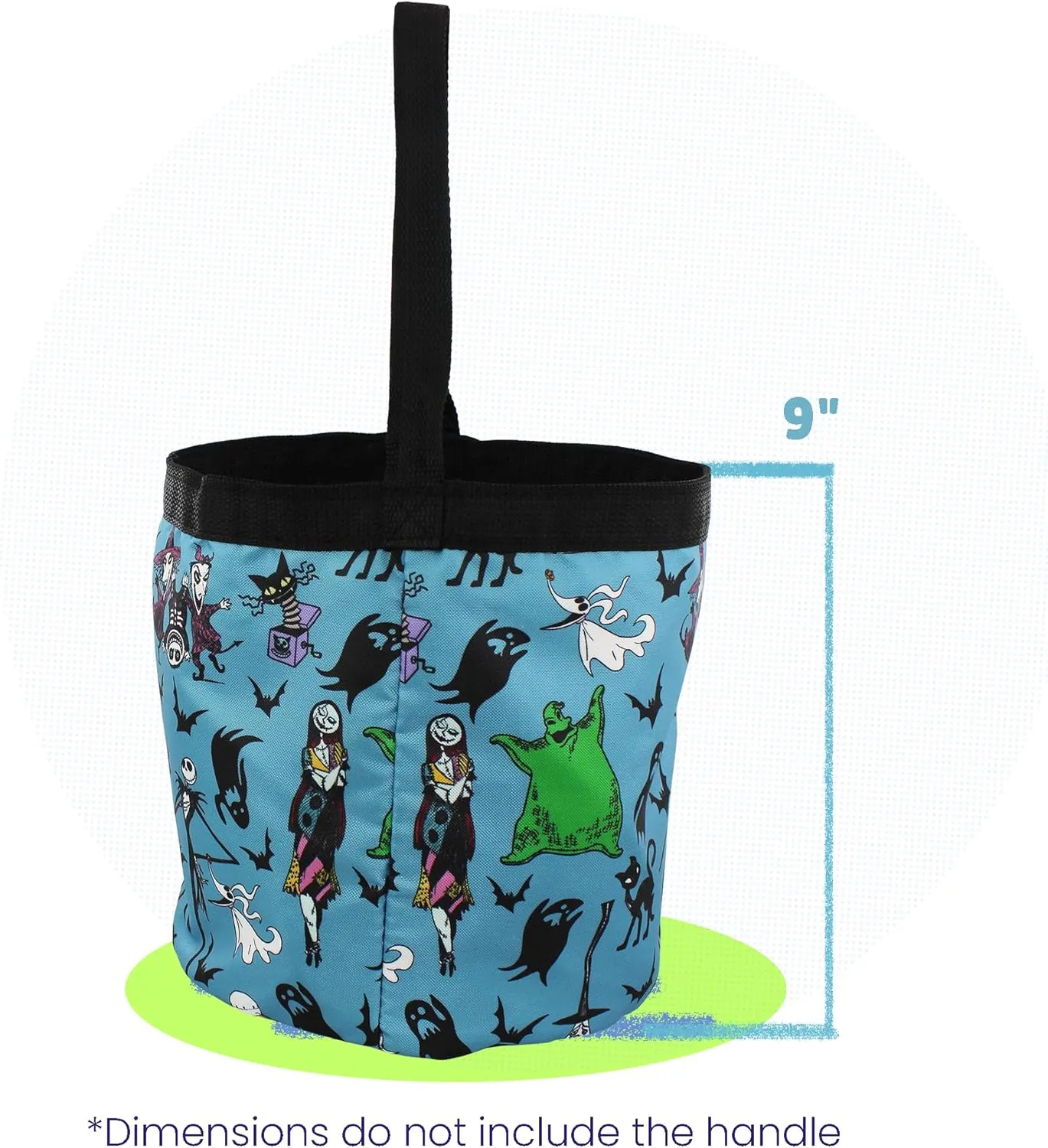 Disney The Nightmare Before Christmas Cheers to Fears Bucket Tote Bag (Teal, One Size)