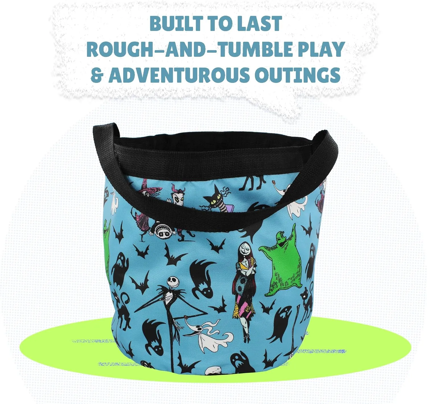 Disney The Nightmare Before Christmas Cheers to Fears Bucket Tote Bag (Teal, One Size)