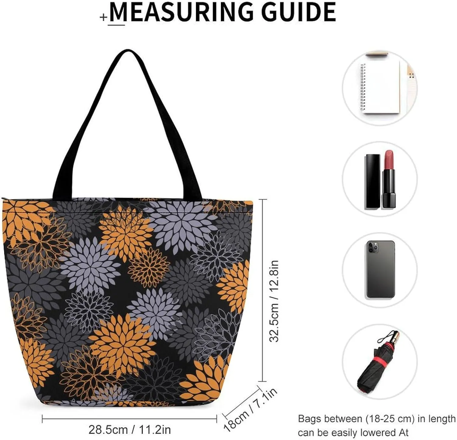 Doodle Cats Print Hobo Handbags With Zipper Women's Tote Handbags