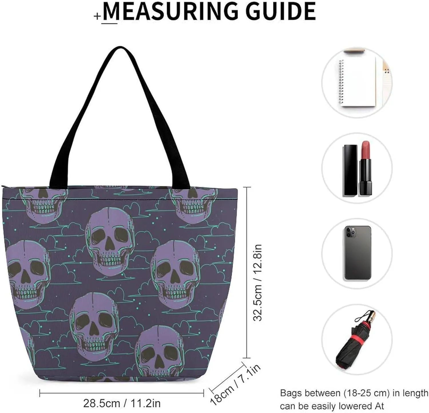 Doodle Cats Print Hobo Handbags With Zipper Women's Tote Handbags