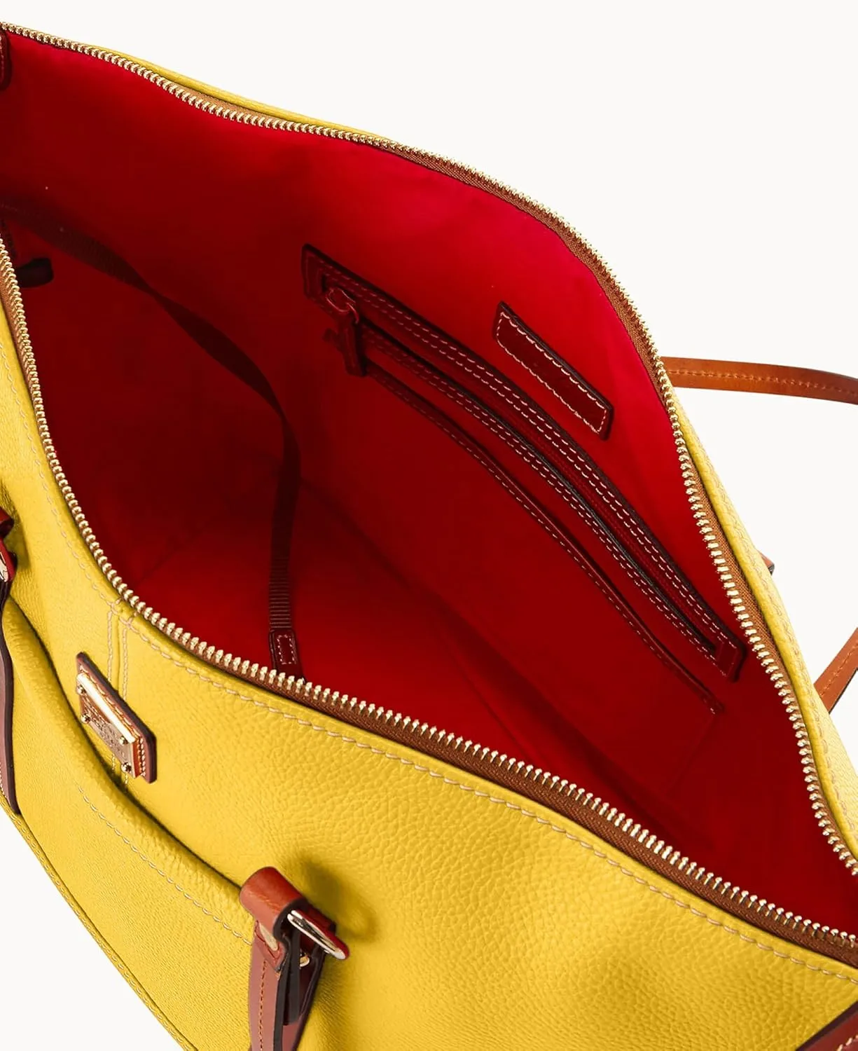 Dooney & Bourke Handbags for Women, Pebble Grain Leather Tote Bag with Zipper & Compartments