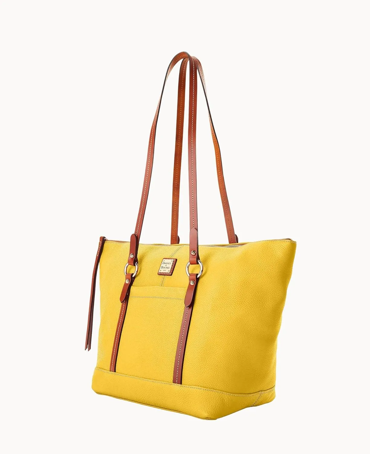 Dooney & Bourke Handbags for Women, Pebble Grain Leather Tote Bag with Zipper & Compartments