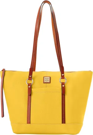 Dooney & Bourke Handbags for Women, Pebble Grain Leather Tote Bag with Zipper & Compartments