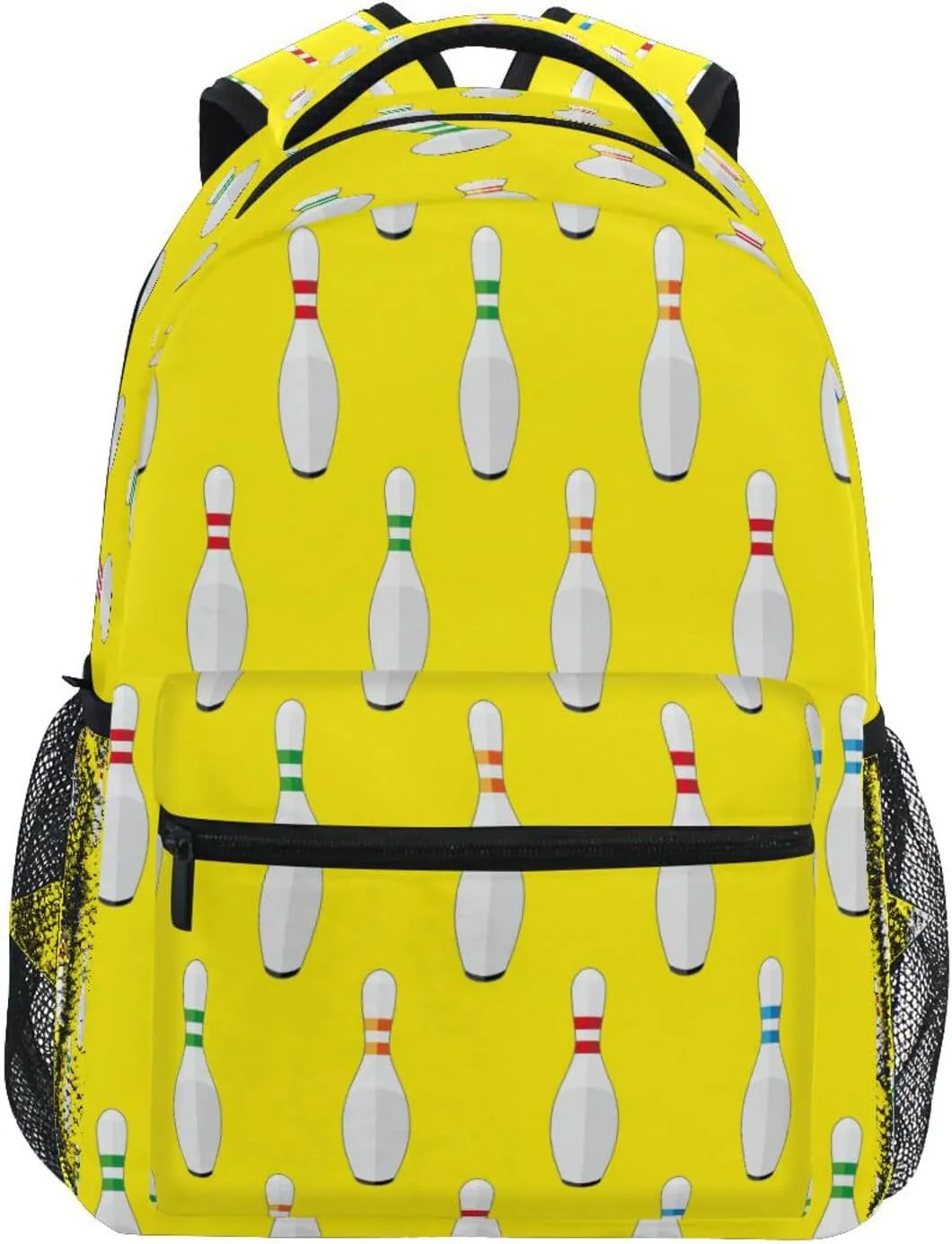Dussdil Bowling Kid's Backpack Boys Girls Backpacks 16 inch Casual Daypack Back Pack Bag with Adjustable Shoulder Strap Zipper Travel Bags