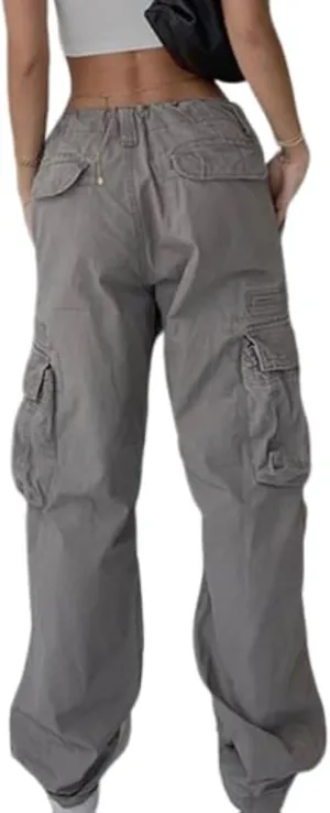 EMMIOL Cargo Pants for Women Y2K Clothing High Waisted Travel Tactical Streetwear Casual Pants with Pockets