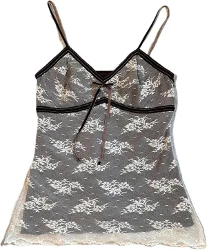Emo Coquette Cropped Top Grunge 2000s Spaghetti Strap Tops Streetwear Vintage Camisole Y2k Cheetah Tops