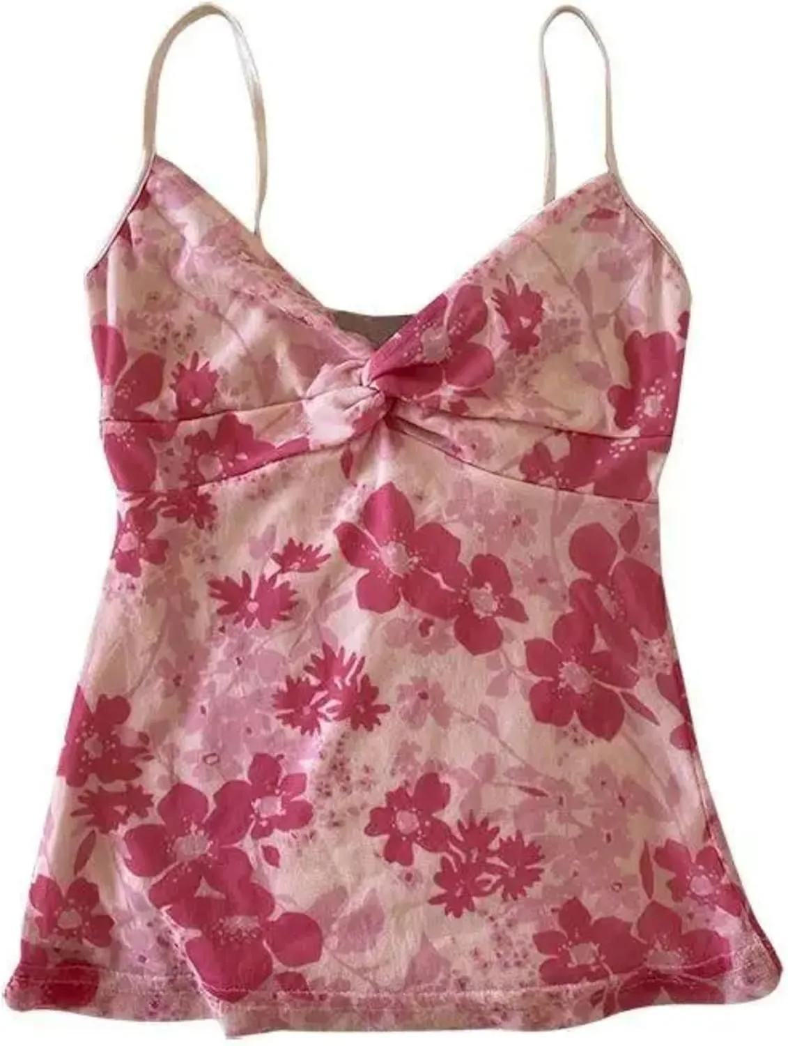 Emo Coquette Cropped Top Grunge 2000s Spaghetti Strap Tops Streetwear Vintage Camisole Y2k Cheetah Tops