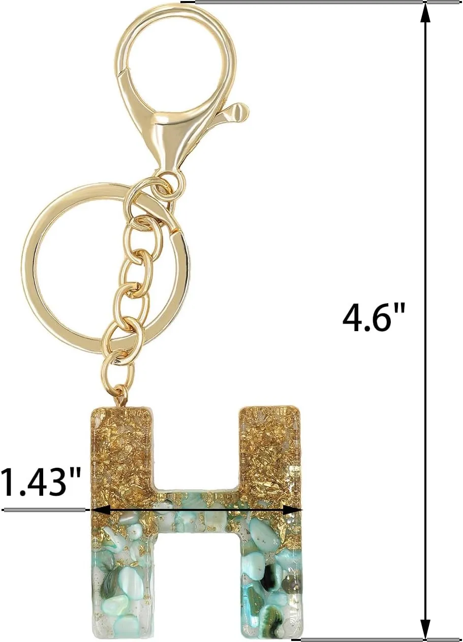 Fashion Alphabet Initial Letter Keychain Key Ring for Purse Handbags Women