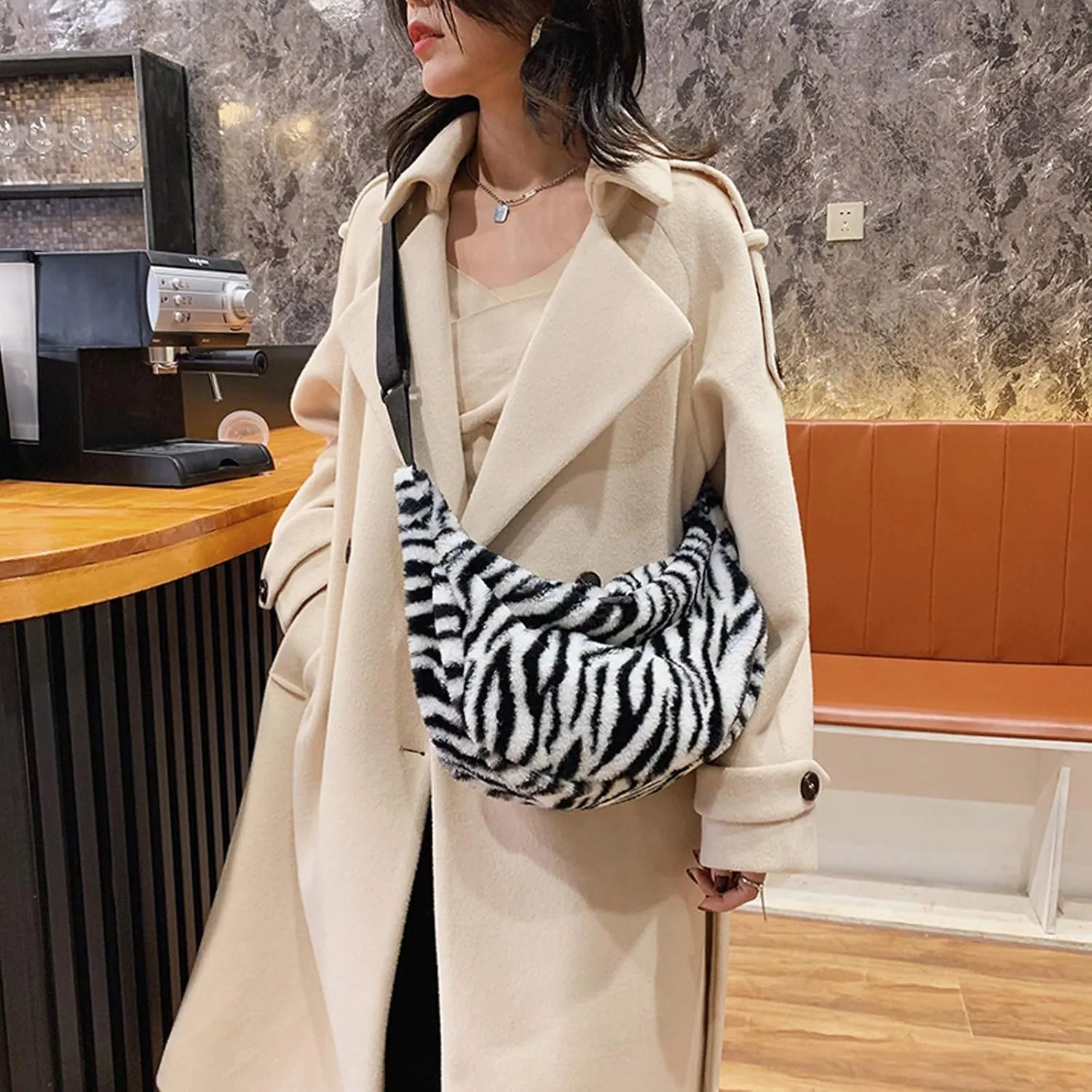 Fashion Ladies Bags Shoulder Handbag Messenger All Bag Canvas Shoulder Bags (White, One Size)
