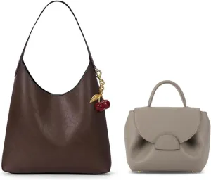 Faux Suede Hobo Bags Vegan Leather Shoulder Bag Small Top Handle Bag Crossbody Bags