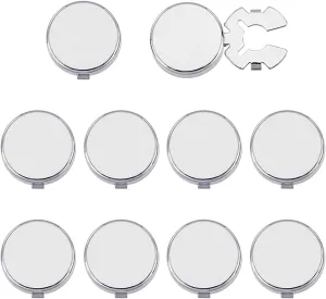 FINGERINSPIRE 5 Pairs Button Covers for Men's Shirts Brass Cuff Buttons Platinum Color Cuffs Button Cover Cufflinks for Men's Business or Formal Shirts, Cufflink Findings for Apparel Accessories