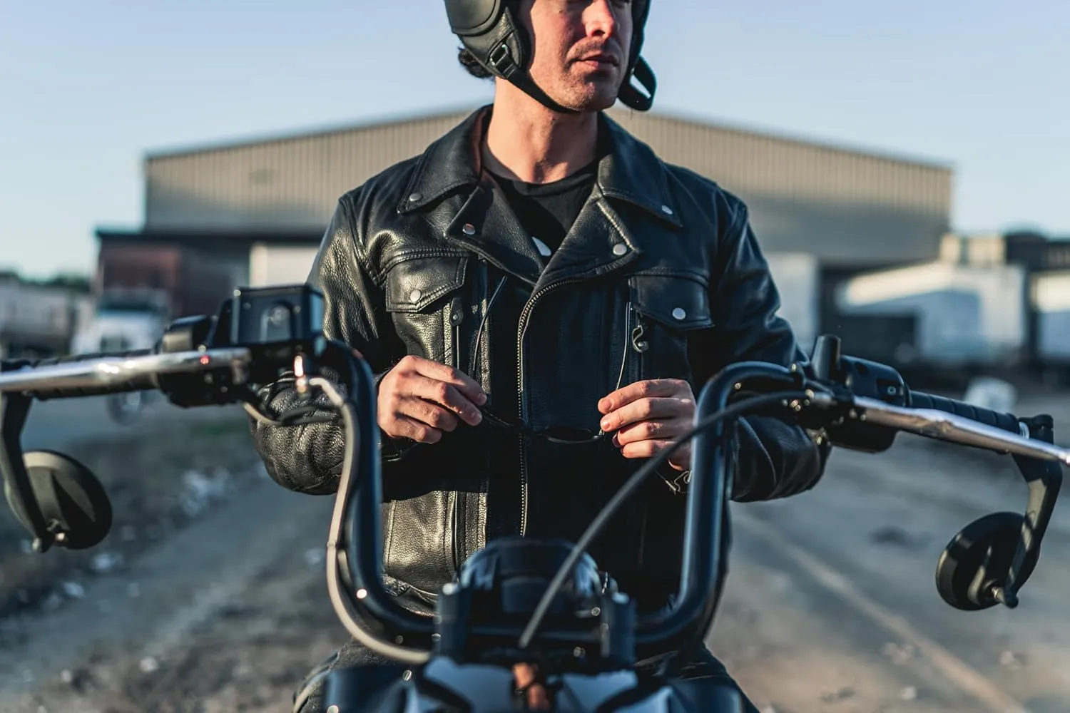 First Mfg Co - Mastermind - Men's Motorcycle Biker Riding Black Leather Jacket