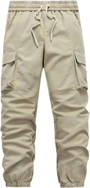 Fleece Lined Pants Men Casual Jogger Beach Outfits Slim Fit Body Riding Stretch Casual Wide Leg Resort Wear Sport with