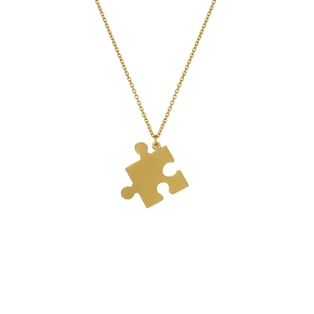 Floral Puzzle Piece Necklace