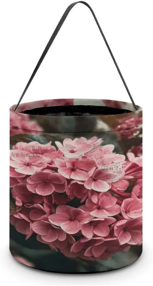 Flowers Halloween Tote Candy Bag Candy Basket Candy Bucket Gift Bag for Halloween Party