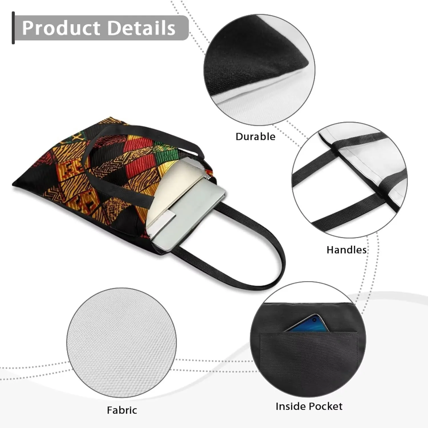 FOR U DESIGNS Women Canvas Reusable Tote Bag Women Shopping Tote Bags Book Bags