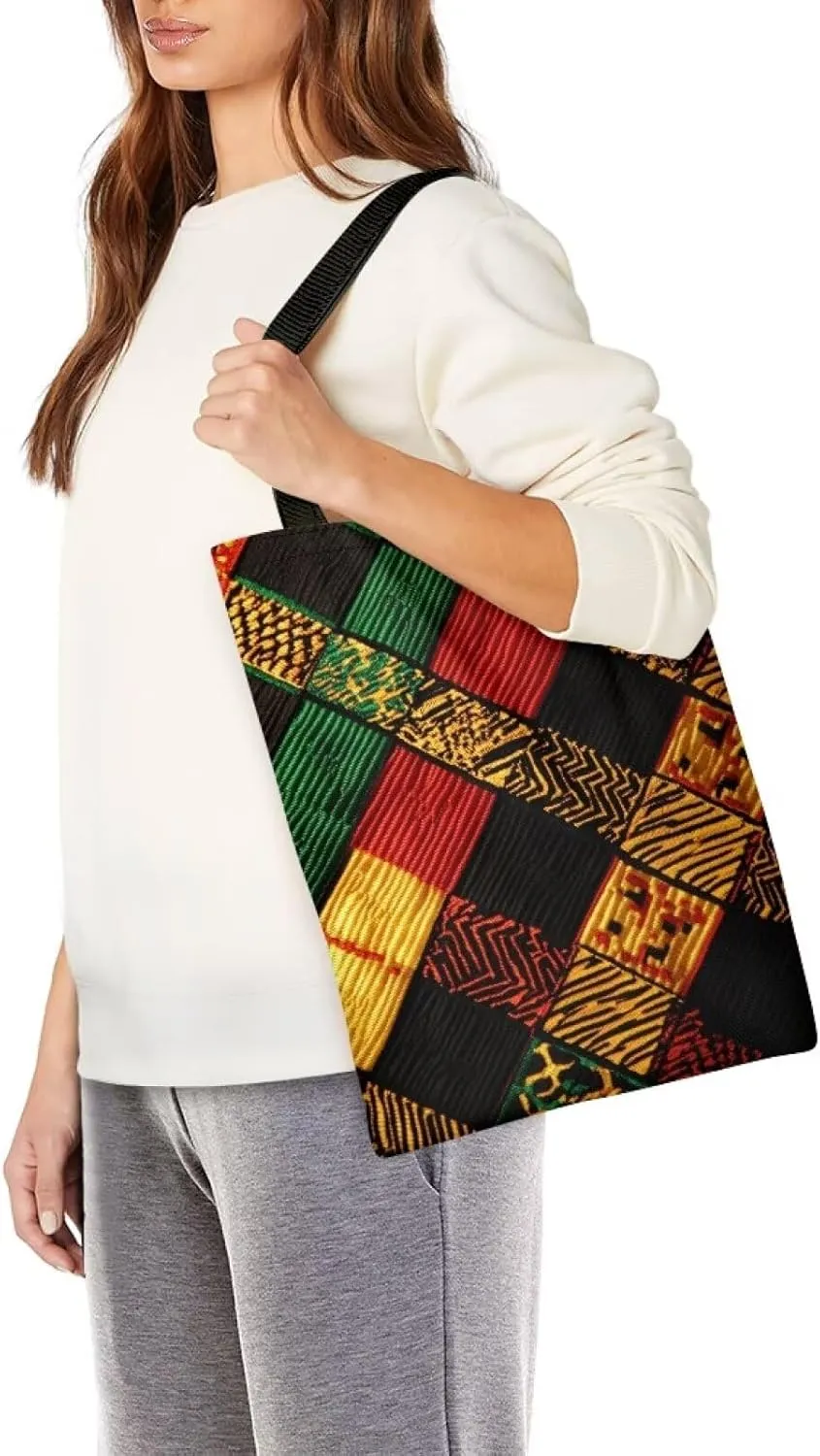 FOR U DESIGNS Women Canvas Reusable Tote Bag Women Shopping Tote Bags Book Bags