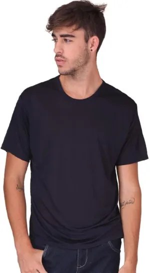 Forever Angel Men's 100% Silk Crew Neck Short Sleeve T Shirts