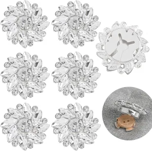 Framendino, Rhinestone Button Cover Cufflinks for Shirt Jeans Tux Accessories